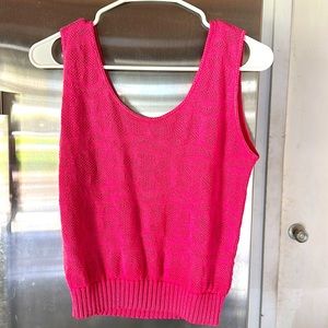 Scoop neck pink knit top 💗